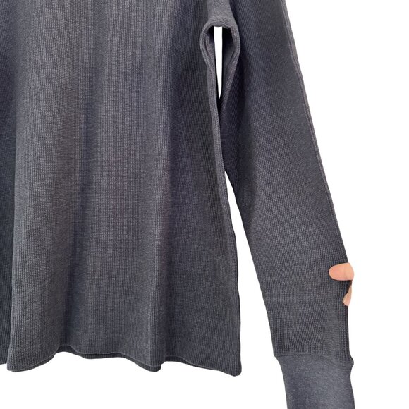 St. John’s Bay Men’s XL Thermal Long Sleeve Shirt Gray Waffle Knit Crewneck Top - Picture 3 of 7